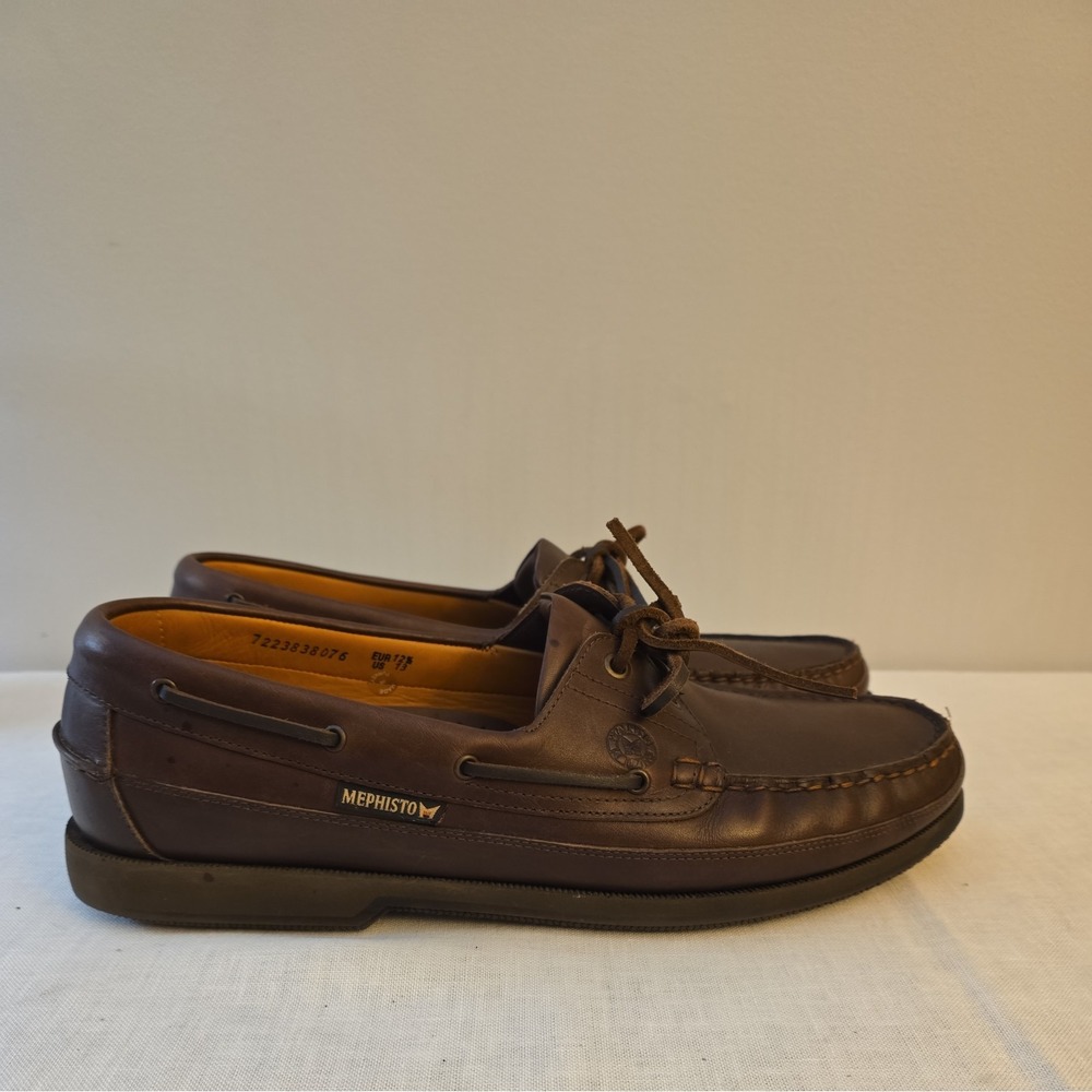 Mephisto Spinnaker Air Relax Men's Boat Shoes Size 13 M Leather Brown Loafer
